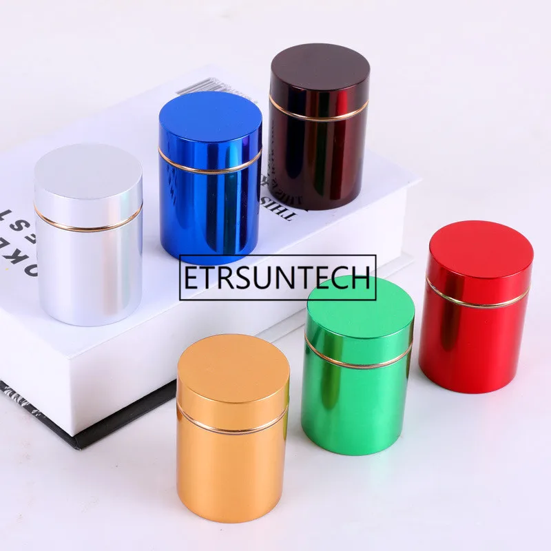 

100pcs/lot Portable Mini Tea Caddy tea Sealed Cans Seal Tea Box Cans Multifunction Dried Fruit Collection Teaware LX2490