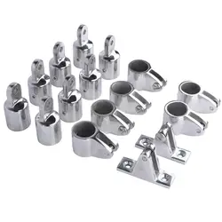 316 Aço inoxidável 4-Bow Bimini Top Acessórios para Barcos, Hardware Marinho Set, Peças e Acessórios para Barcos, 16 Pcs