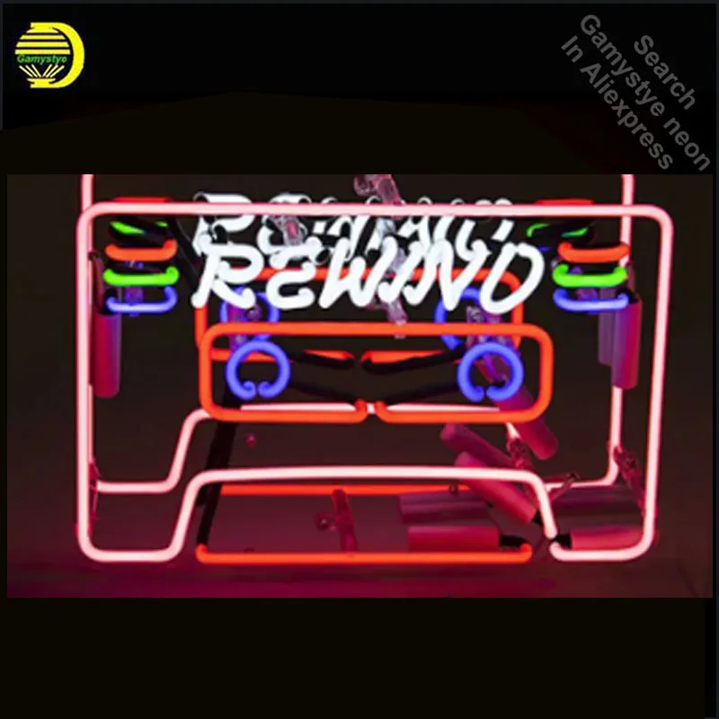 

Neon Sign Tape Cassette Neon Light Window Retro club Remind power Lamp restaurant light Hotel coffee Impact Attract light Box