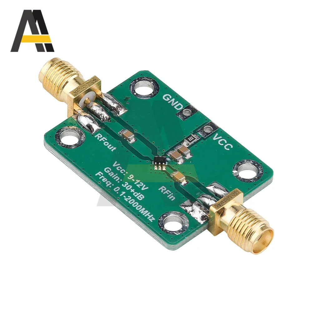 0.1-2000MHz 9-12V amplificatore a banda larga a radiofrequenza amplificatore a basso rumore RF LNA guadagno 32dB scheda di sviluppo