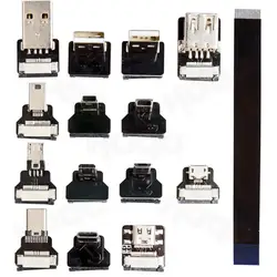 FFC Type-C Mini Micro USB C Ribbon Cable 90 FPV Slim Thin Flat Soft flexible FPC charge FPV Brushless Handheld Gimbal monitor