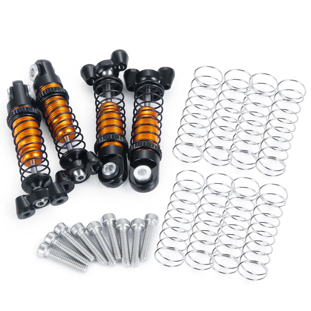 YEAHRUN 4Pcs 37/45mm Metal Adjustable Shock Absorber Damper for Kyosho Jimny 1/18 MINI-Z 4×4 JEEP Wrangler Hilux 1/24 RC Car