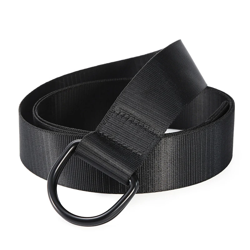 

Unisex Nylon belt Alloy Double Ring Buckle Men's belt Fashion wild Women's belt Youth Student canvas belts Children's belt