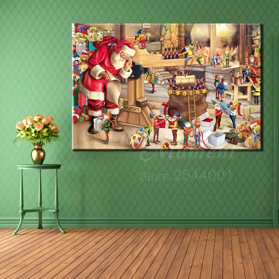 Ever Moment Diamond Painting Christmas Mosaic Cross Stitch Full Square Round Stones Snowman Home Decor Santa Clause ASF2401