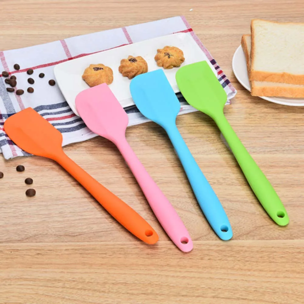 Baking Scraper Shovel Bakery Cake Baking Tool Kitchen Food Grade Non Stick Spatula Butter Spoon Cooking Silicone Spatula Rubber