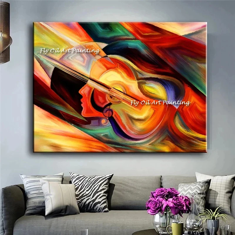 Modern Abstract Handmade Art Soul Ferry Canvas Painting Wall Art Picture For Living Room Home Decor Frameless