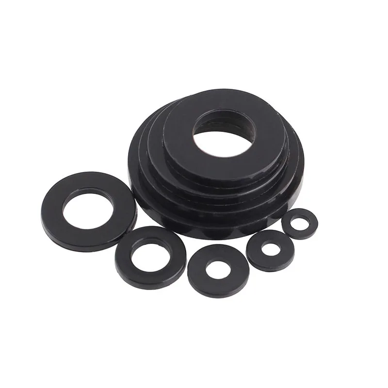 5/10/20/50Pcs Nylon Gasket Screw Thick Insulating Plastic Rubber Flat Washer Black M2 M2.5 M3 M4 M5 M6 M8 M10 M12M14 M16 M18 M20