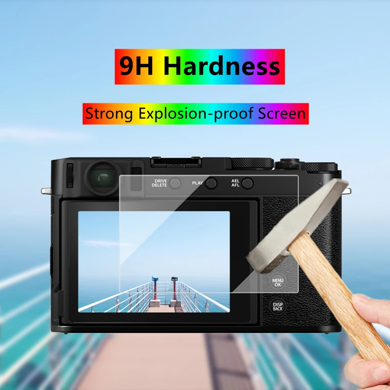 富士XE4カメラガラス9 9h硬度強化ガラス超薄型フルカバースクリーンプロテクター富士フイルムX-E4 xe4 x-e4