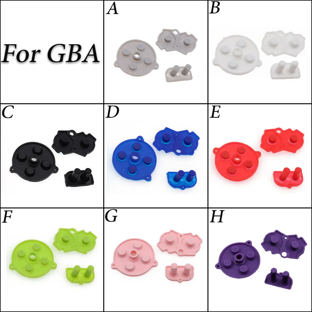 

8Color Rubber Conductive Buttons AB D-pad for Nintend for Gameboy Advance for GBA Silicone Conductive Start Select keyboard