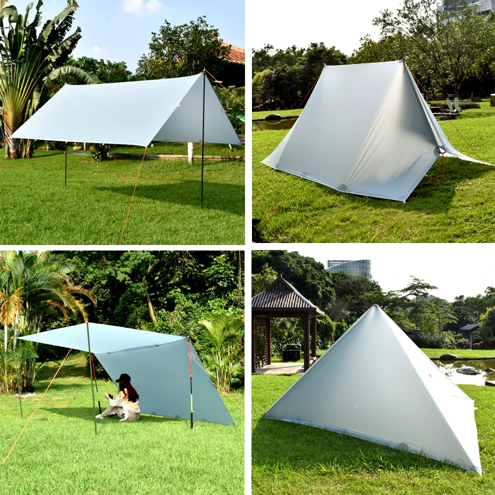 ARICXI — Bâche de camping en nylon ultra légère, auvent d\'extérieur, portative, abri, pour tente d\'ombrage 15D