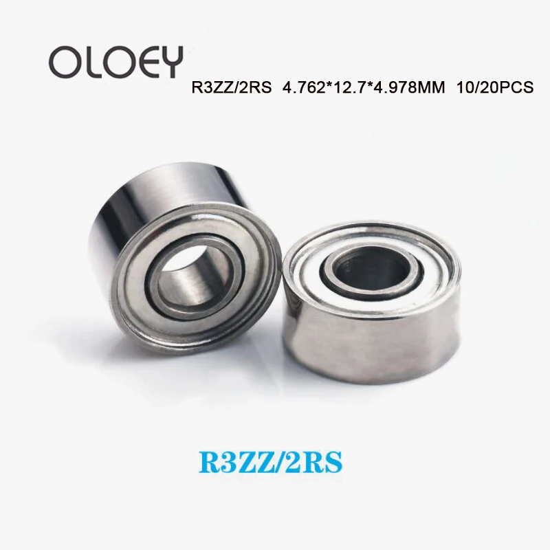 R3 ZZ 2RS Bearing ABEC-1 (10/20PCS) 4.762X12.7X4.978mm Miniature R3 ZZ 2RS Ball Bearings For RC Model Parts