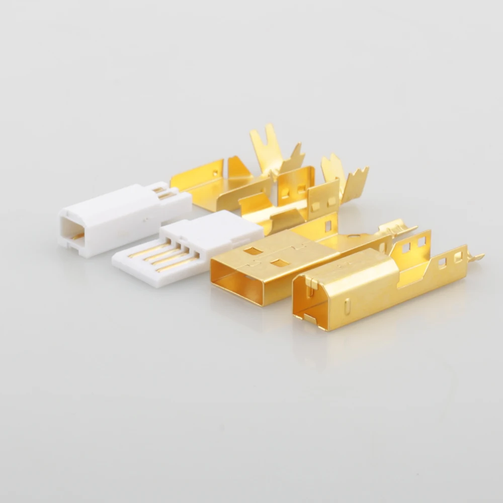 Hochwertiger, vergoldeter USB-Stecker, USB-A+USB-B, Typ A-B, für DIY-USB-Kabel, hergestellt in Taiwan. – Detail 6