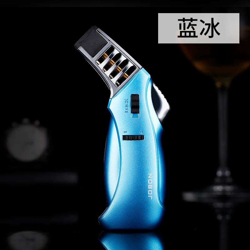 Outdoor BBQ Torch Turbo Jet Flame Butane Gas Kitchen Cigarette Spray Gun Windproof Metal Pipe Cigar Lighter