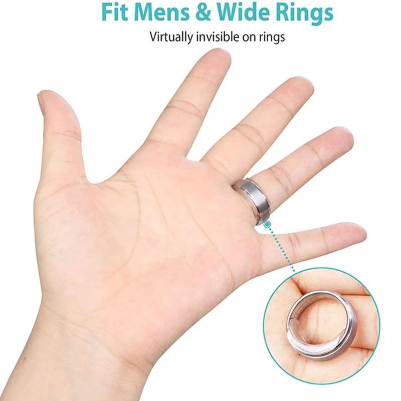 8 größen Silikon Invisible Klar Ring Größe Teller Resizer Lose Ringe Minderer Ring Sizer Fit Jede Ringe Schmuck Werkzeuge