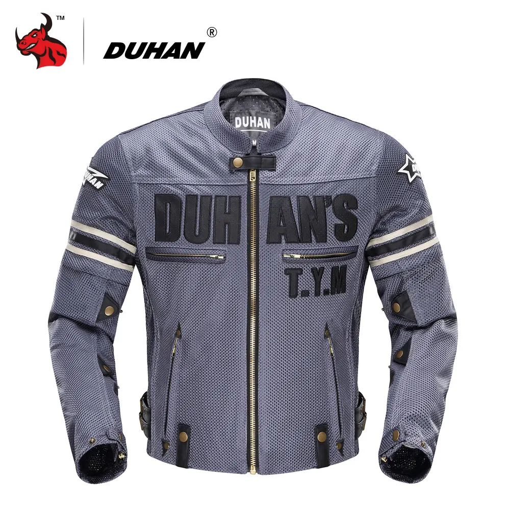 

DUHAN Motorcycle Jacket Men Summer Chaqueta Moto Jacket Riding Clothes Breathable Mesh Cloth Touring Racing Jacket Motorcycle