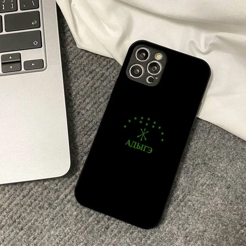 Adygea Circassian Flag Phone Case for iPhone 11 12 13 mini pro XS MAX 8 7 6 6S Plus X 5S SE 2020 XR cover