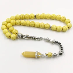 Tasbih yellow stone with Natural Yellow Aventurine accessories muslim prayer bead islamic Eid gift accessories 33 beads bracelet