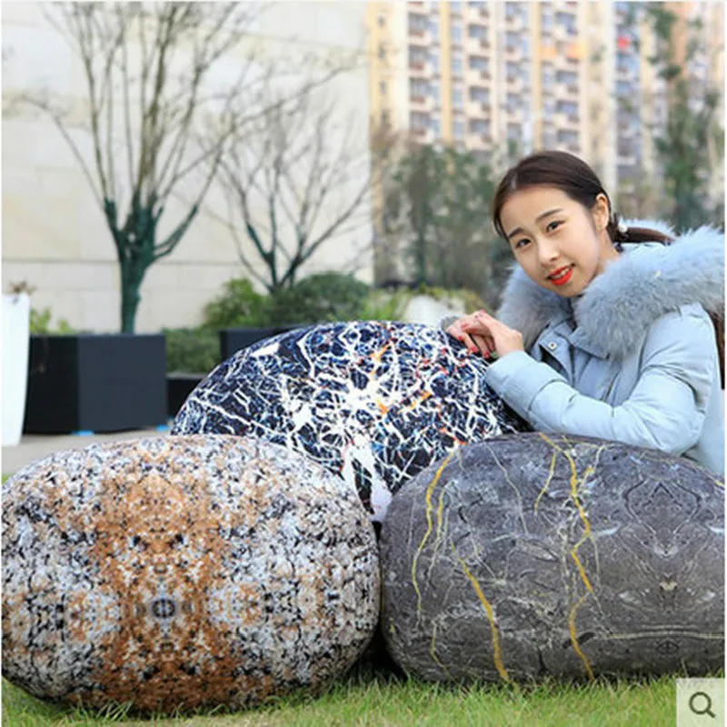 Creative Simple Simulation Stone Pillow Pebble Cushion Personality Creative Plush Toys Lazy Sofa Pillow Chasing Drama Artifact