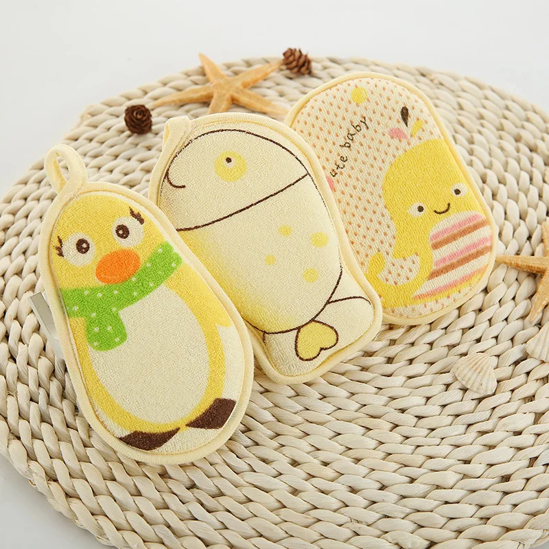 1 Piece Cartoon Animals Towel Fabric Baby Accessories Bath Brushes Soft Newborn Soft Cartoon Bear Children Infant Spong Enfant