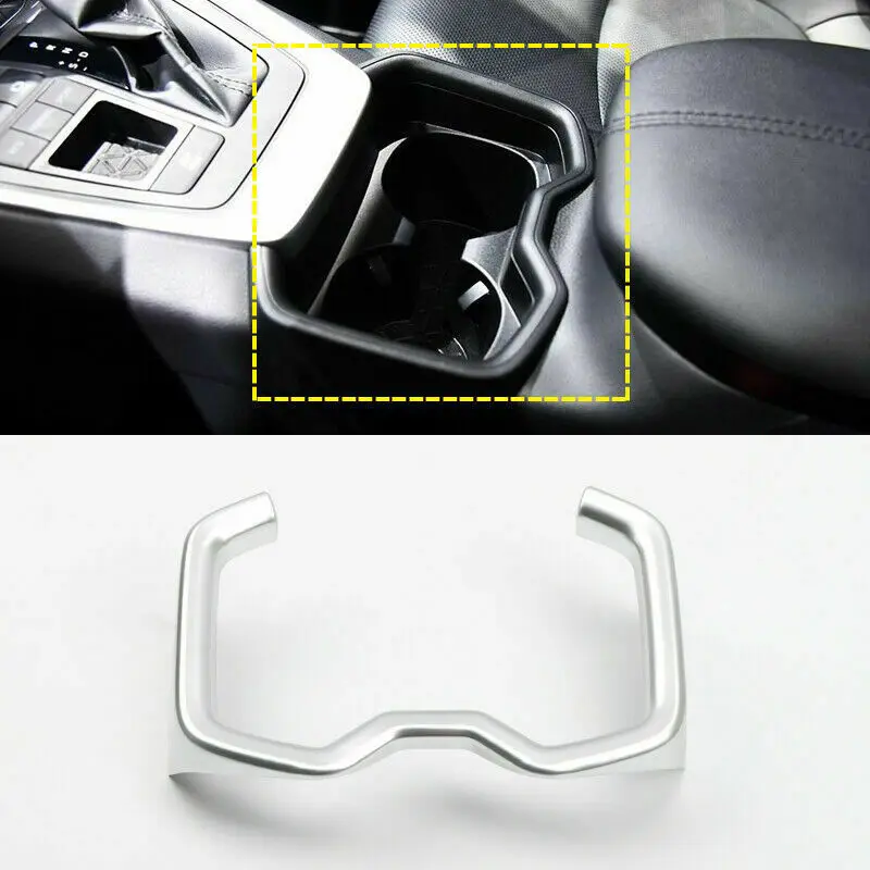 

For Toyota RAV4 2019 - 2020 Matte Front Water Cup Holder Frame Cover Trim 1pcs Car modification Auto parts