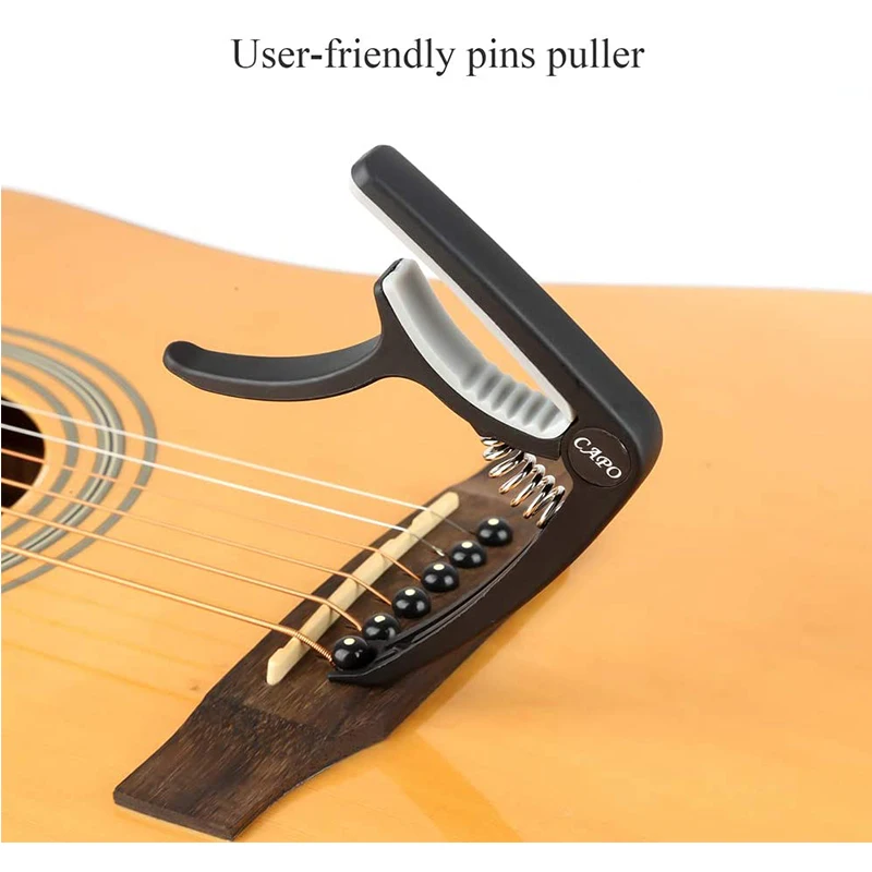 Guitar Capo for Acoustic and Electric Guitars Lightweight Quick Release Capo for 6-String Guitars Ukulele  Bass Banjo