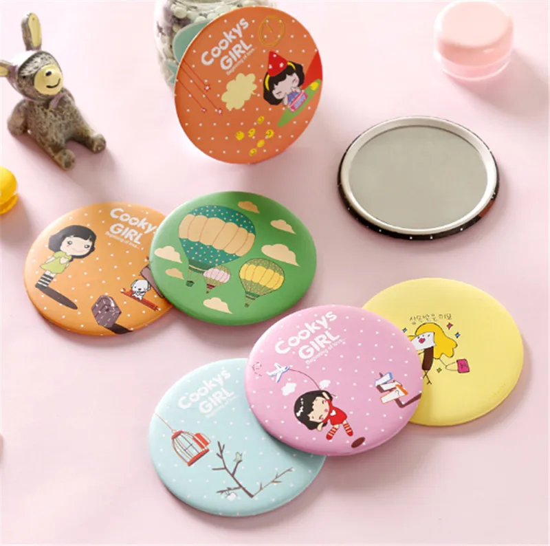 Makeup Mirror Portable Hand Mirror Mini Round Pocket Mirror Makeup Vanity Mirror Compact Mirror Cosmetic Tool Travel Accessories