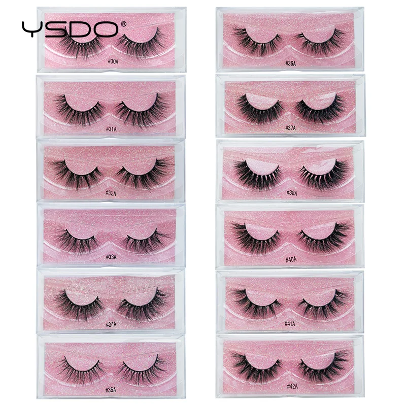 YSDO 1 Paar Kreuzförmige Nerz-Wimpern Weiche Echte 3D-Wimpern Maquiagem Künstliche Wimpern Dramatische Voluminöse Wimpern Make-up Cilios Faux Cils – Detail 3