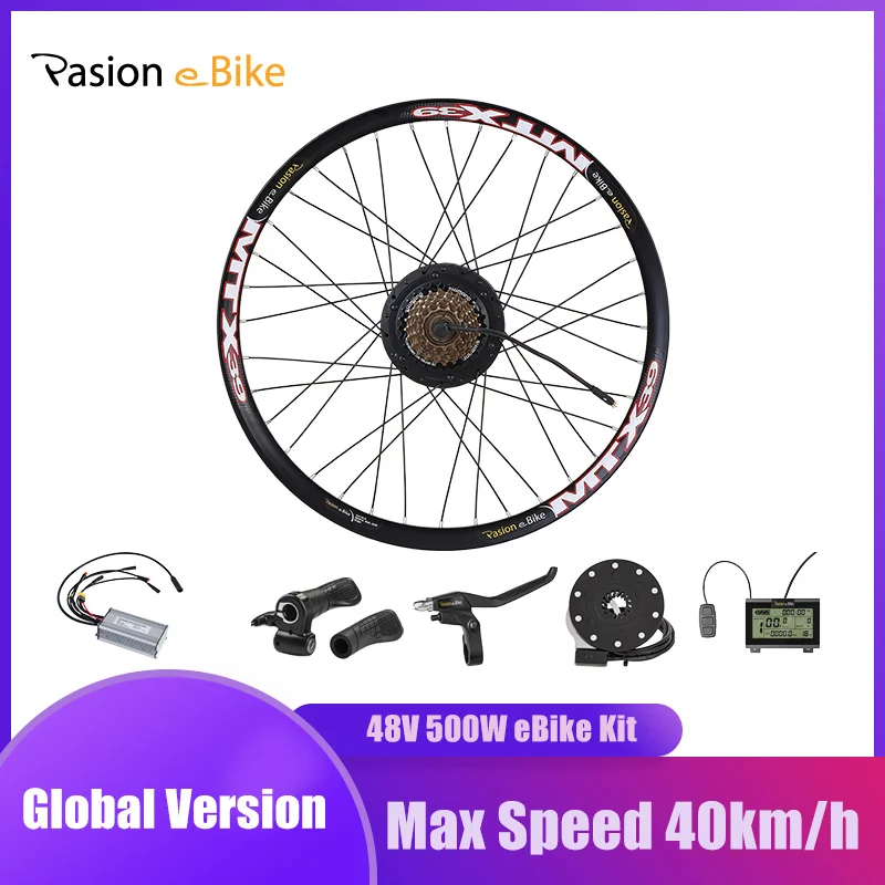 

Pasion E Bike 48 В 500 Вт Bafang Hub Motor Set для комплекта для преобразования электрического велосипеда 8FUN BAFANG Двигатель заднего колеса мотор колесо Комплект для преобразования велосипеда с электроприводом