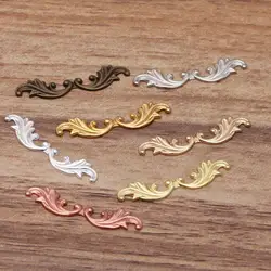 REGELIN 30mm Vintage Retro Flower Charms Antique Bronze Brass Jewelry Findings 50pcs/lot 30mm DIY Jewelry Material Accessories