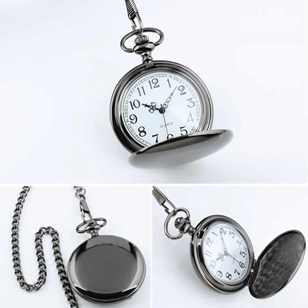 Retro Vintage Männer Steampunk Quarzuhren klassische Taschenuhr runde hängende Kette Uhr Legierung Anhänger Tasche Schmuck Zubehör