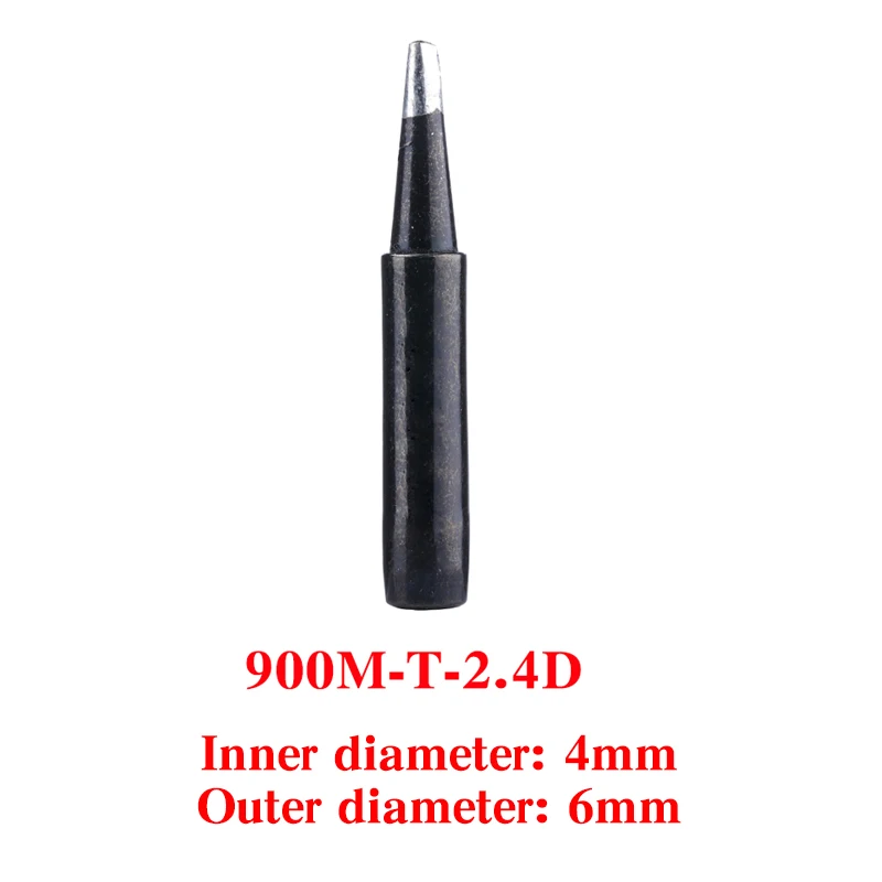 5 Buah/Set Ujung Besi Solder Bebas Timah 900M-T-K/I/4C/B/2,4 D Kepala Las Tembaga Murni Alat Stasiun Solder BGA