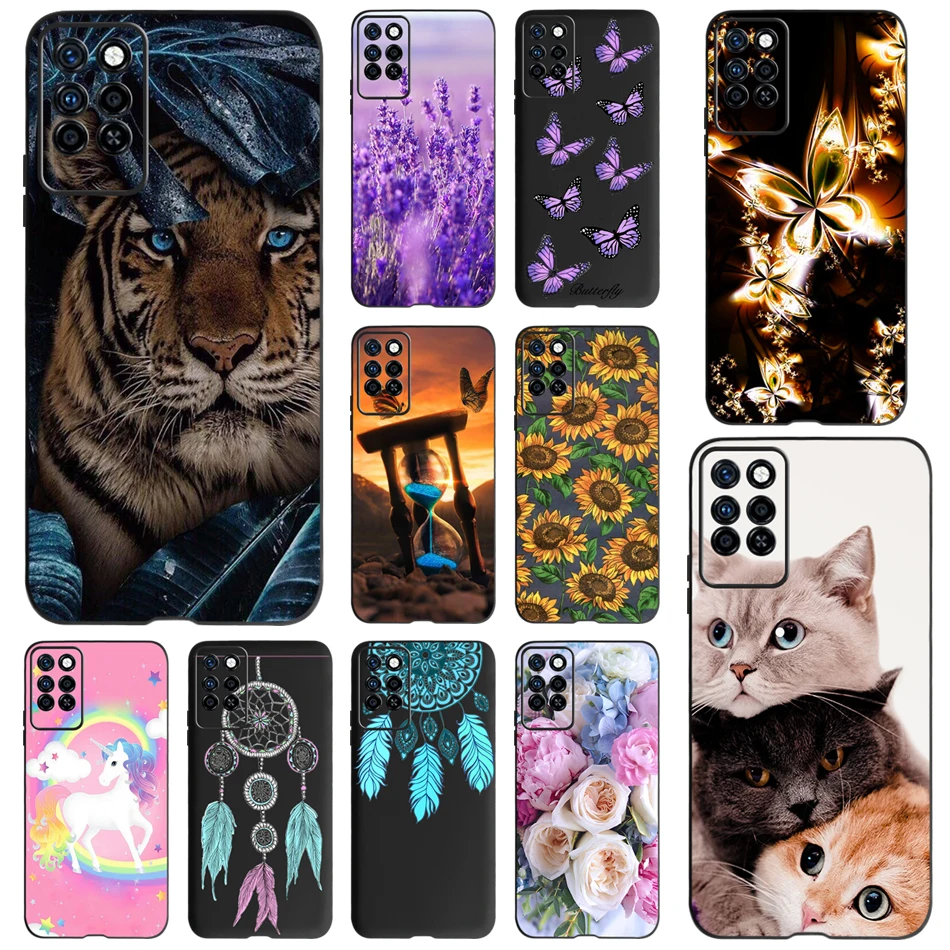 Cute Case For Infinix Note 10 Pro NFC X695C X695 Phone Cover Black Silicone Soft Case For Infinix Note 10 Funda Note10 Pro 6.95\