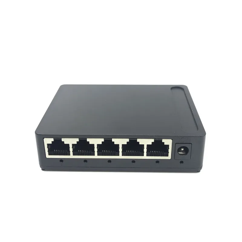 OEM factory Outlet  Brand 5 Port Gigabit Ethernet Switch cheapest network switches 10/100/1000mbps US EU plug switch lan combo