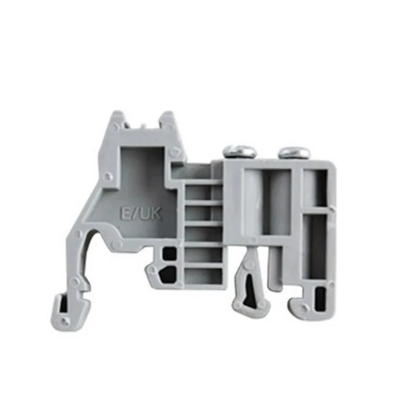 50pcs/Lot E/UK Din Rail Universal Terminal Blocks Ending/end E-UK Plastic Wiring Terminals
