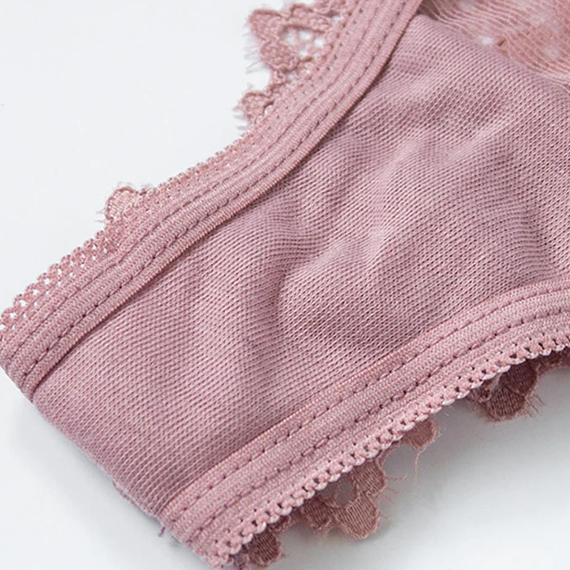 Lencería de encaje Sexy para mujer, bragas tentadoras de cintura baja, Tanga bordado transparente, ropa interior hueca, 2 unids/lote, Envío Gratis