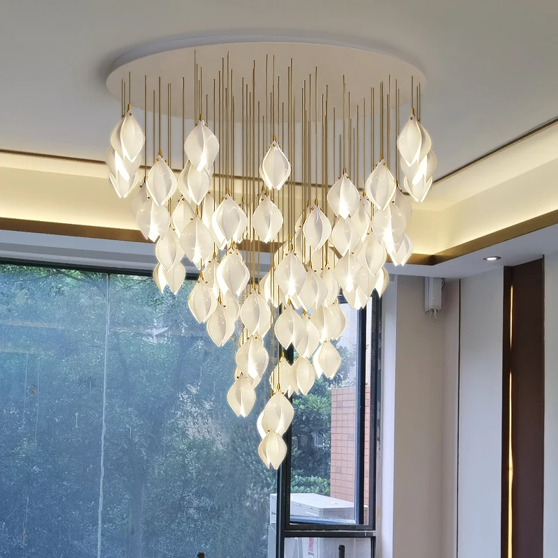 American modern porcelain Magnolia chandelier Interior home decoration chandelier lighting hanging chandelie