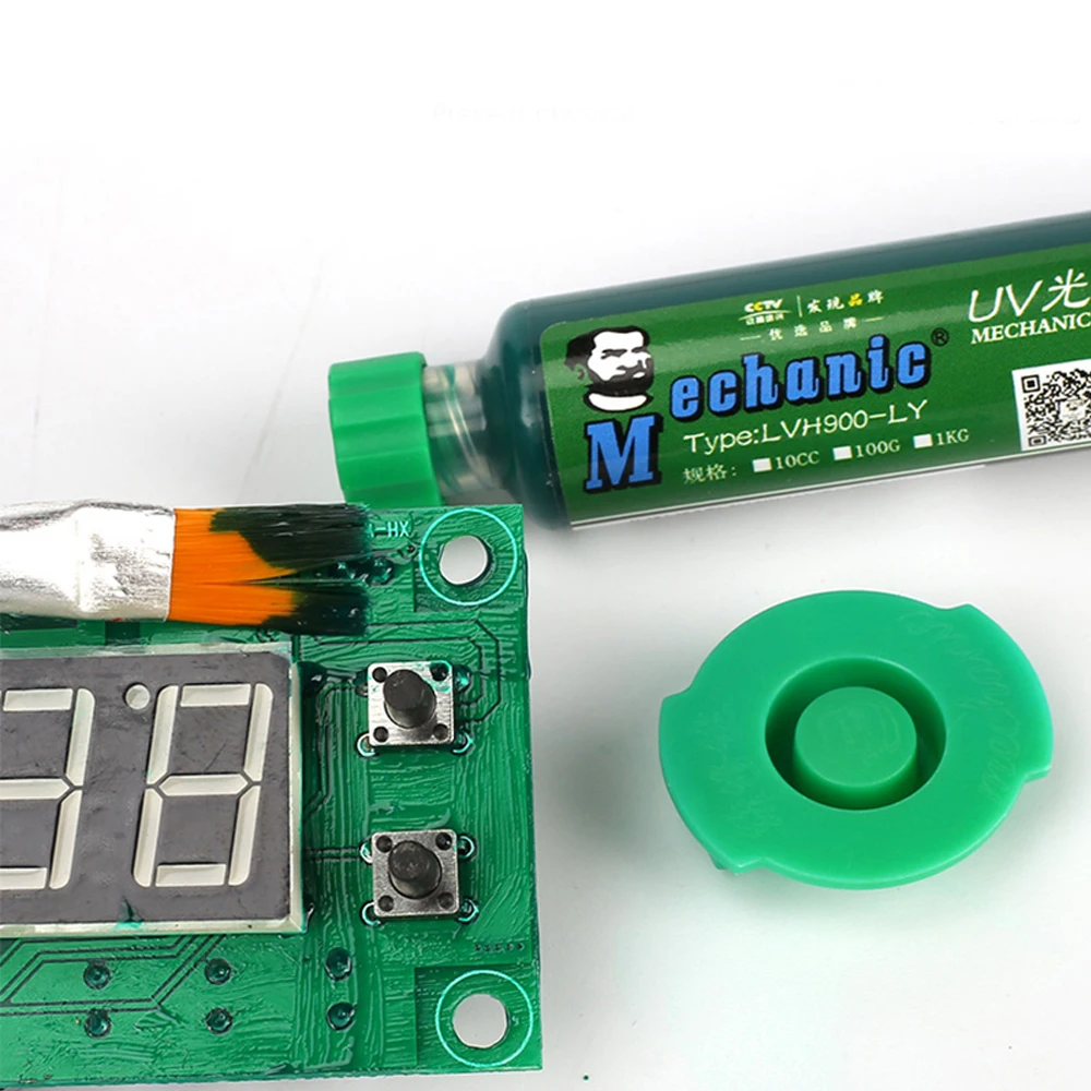 MECHANIC-Máscara de Soldadura BGA PCB, luz UV, curado, tinta negra/azul/verde/rojo/amarillo, pintura de aceite para soldadura, previene el arco Corrosivo
