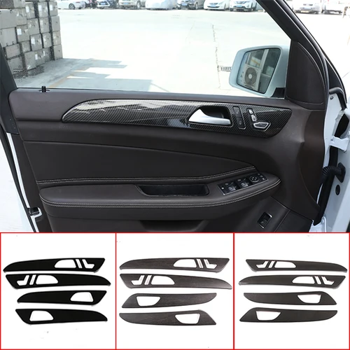 Imagen 1 del producto Para Mercedes benz ML GLE GL clase GLS 320 400 estilo de coche ABS fibra de carbono decoración de puerta Interior cubierta de Panel accesorios embellecedores