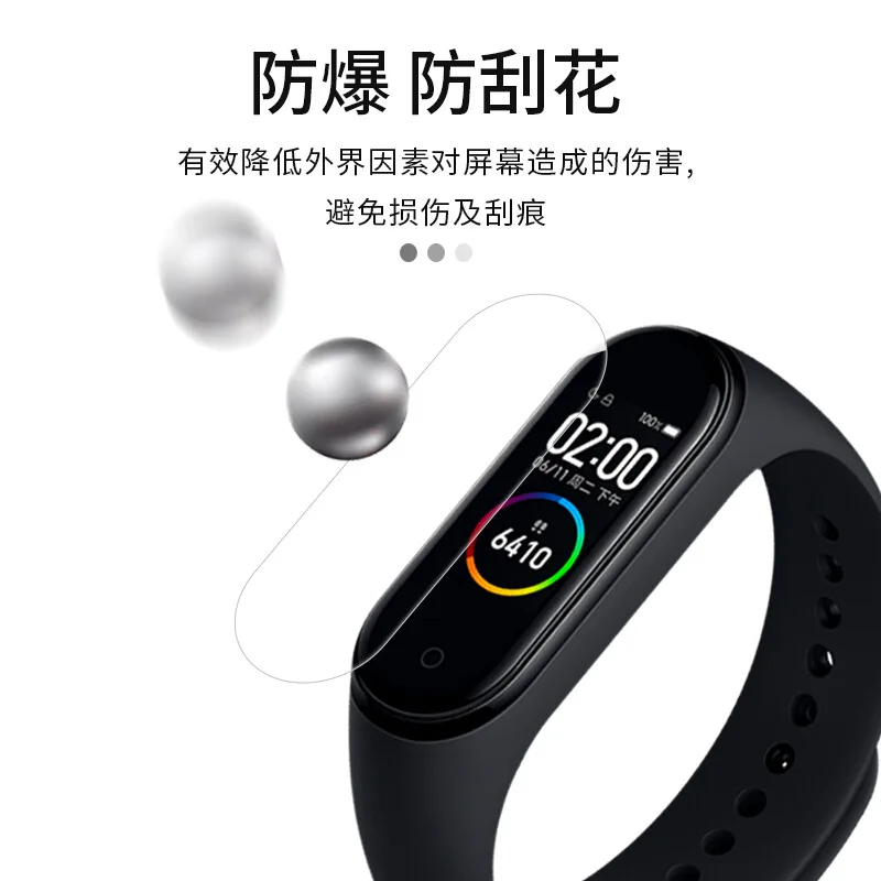 3Pcs For Xiaomi Mi Band 5 Protection Films Soft TPU Protective Tempered Film Full Screen Permeability Film HD Protective Films