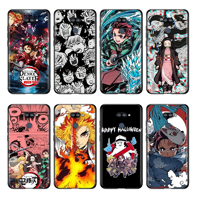 Anime Demon Slayer For LG K92 K42 K22 K71 K61 K51S K41S K30 K20 2019 Q60 V60 V50 S V40 V30 G8 ThinQ Black Phone Case