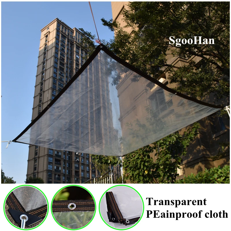 

0.12mm Plastic Rainproof Cloth Transparent Film Garden Balcony Tarpaulin Greenhouse Succulent Plants Keep Warm Waterproof Canopy