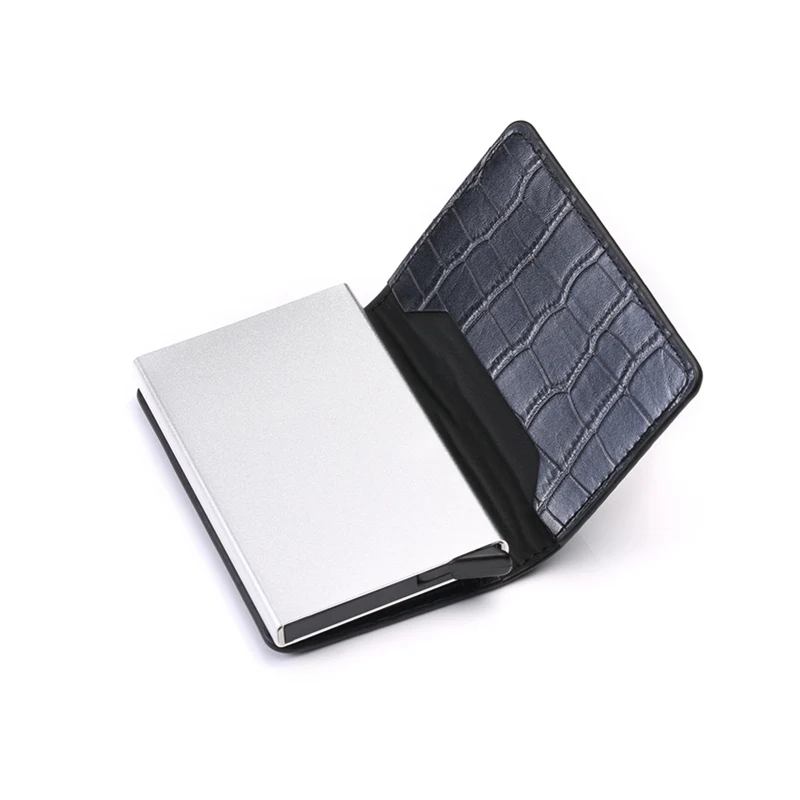 Custom Card Holder Men Wallets Rfid Black Carbon Fiber Leather Minimalist Wallet Men Woman Gifts Personalized Carteira Masculina