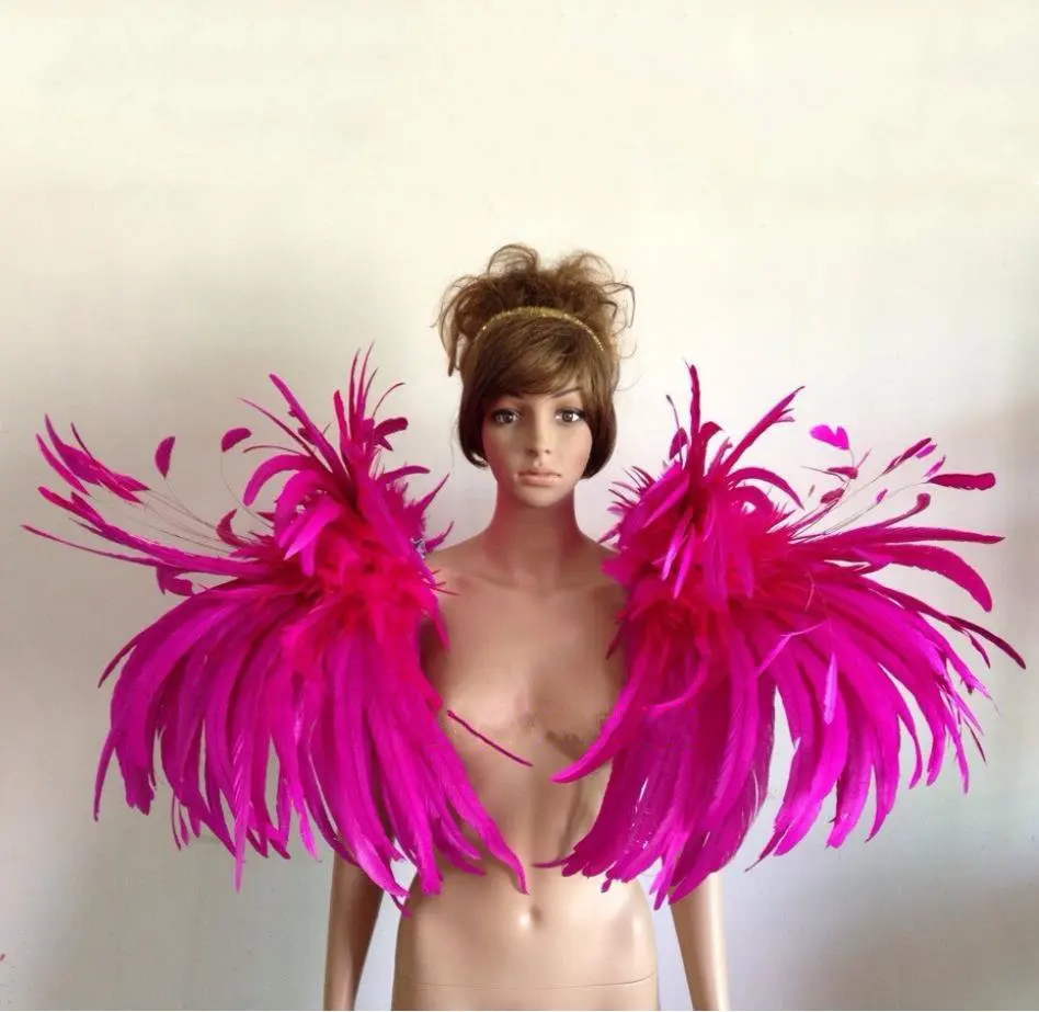 

Carnival dance performance costume feather lady headdress girls generation costumes feather shoulder flower costume for women