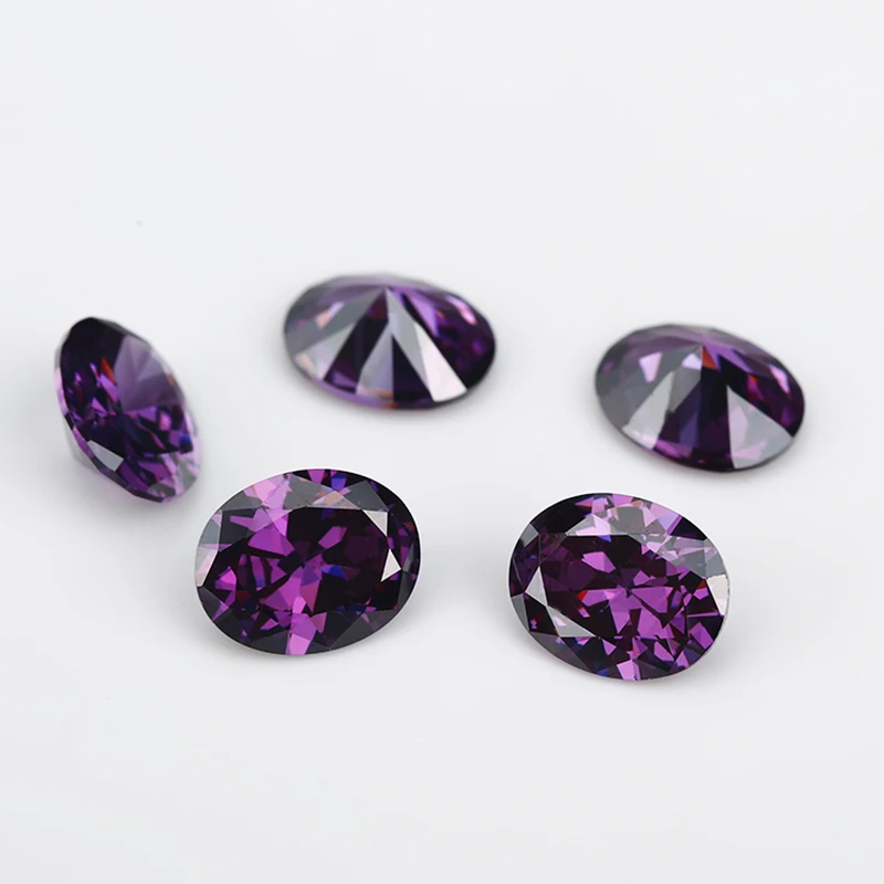 Size 2x3~13x18mm 5A Various Color Loose Cubic Zirconia Stone Oval Shape CZ Synthetic Gems For Jewelry