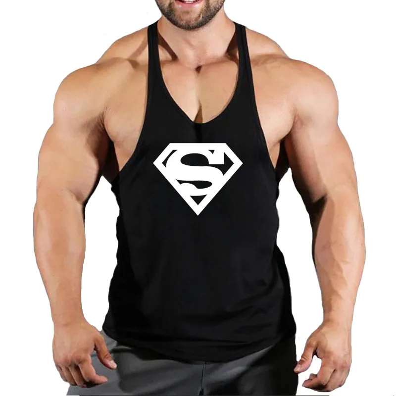 Super man Beast Bat man Gym Tank Top Men Fitness Clothing Bodybuilding Train Stringer Summer Clothing for Male Sleeveless Vest