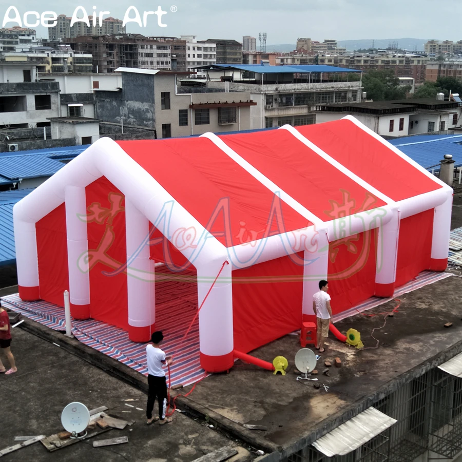 Beautiful Inflatable Red House With Lights For Outdoor Activities/Party/Exhibition Made By Ace Air Art