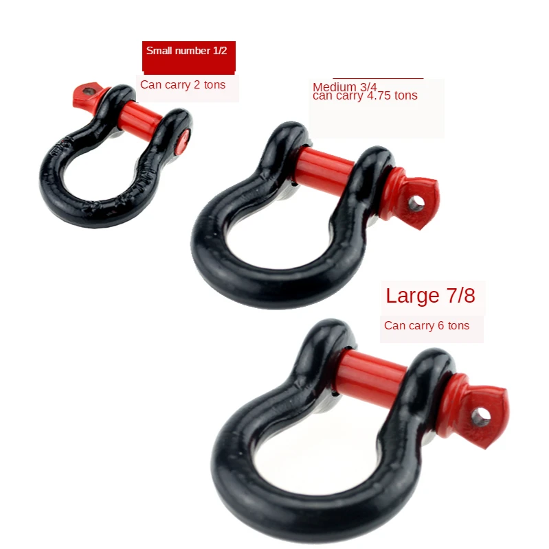 Car trailer rope u-shaped hook high strength trailer hook self-driving off-road trailer with shackle traction hook supplies