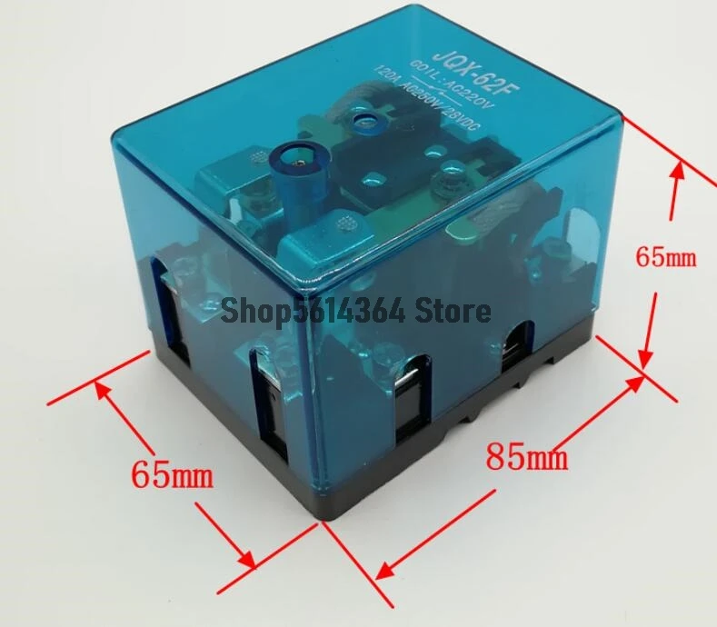 12VDC 24VDC 110VAC 220VAC 120A DPDT Power Electromagnetic Relay Motor Control Screw Mount JQX-62F-2Z 2NO 2NC