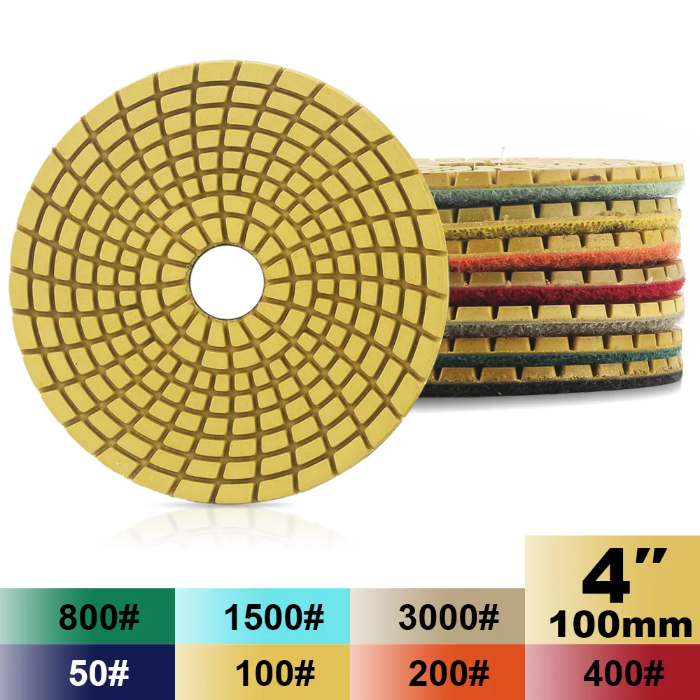 

Free shipping 4 inch 100mm diamond wet polishing pads for polishing granite and marble