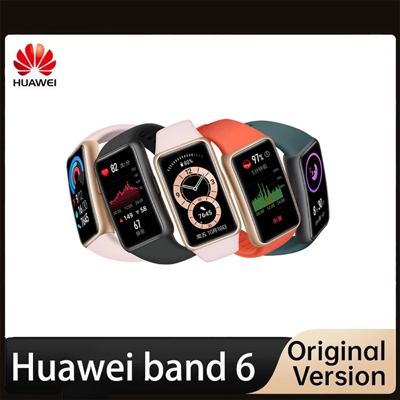 

Original Huawei Band 6 Smartband Blood Oxygen 1.47''AMOLED Heart Rate Tracker Sleep monitoring top quality Gift for Girlfriend